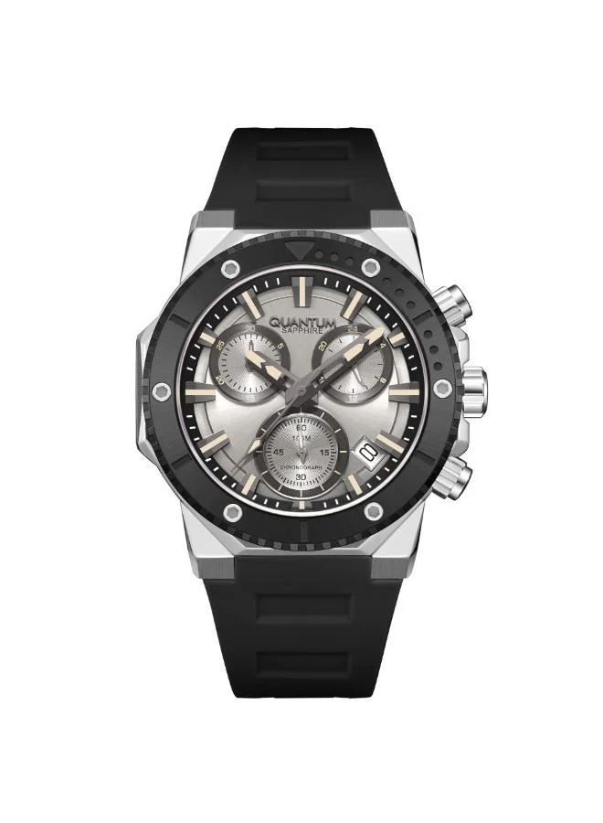 كوانتوم Men's Silicone Analog Watch HNG1232.371 - 44 mm